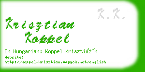 krisztian koppel business card